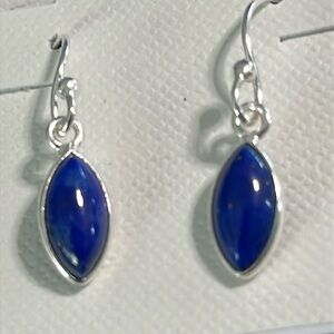 Lapis sterling silver dangle earrings
